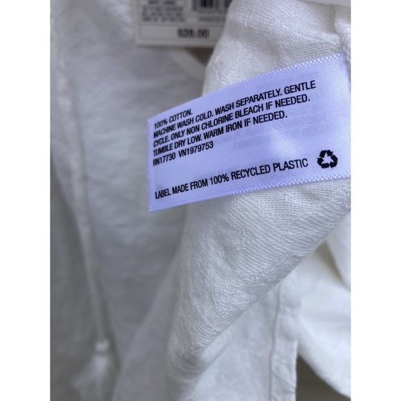 knox rose Women's Plus Puff Elbow Sleeve Top white eyelit top size 2X NWT - Picture 10 of 10